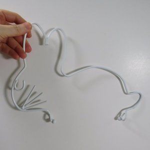 Rabbit Bunny Wire Holder with wood dowel missing (heavy duty)